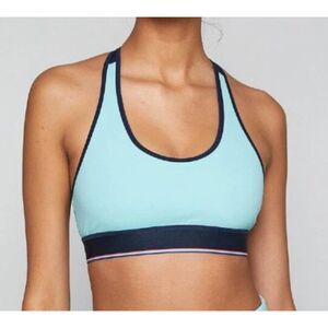 FourLaps New In Bag With Tags Circuit Aqua Navy Medium Support Sports Bra Sz XL